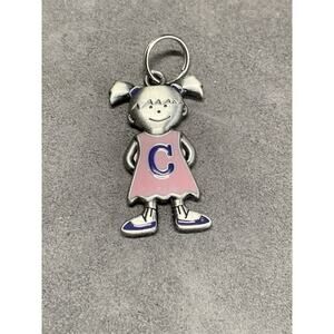 Ganz Girl Charm Blue Enamel “C” Enamel Shirt Shoes Collectible Pendant Keychain